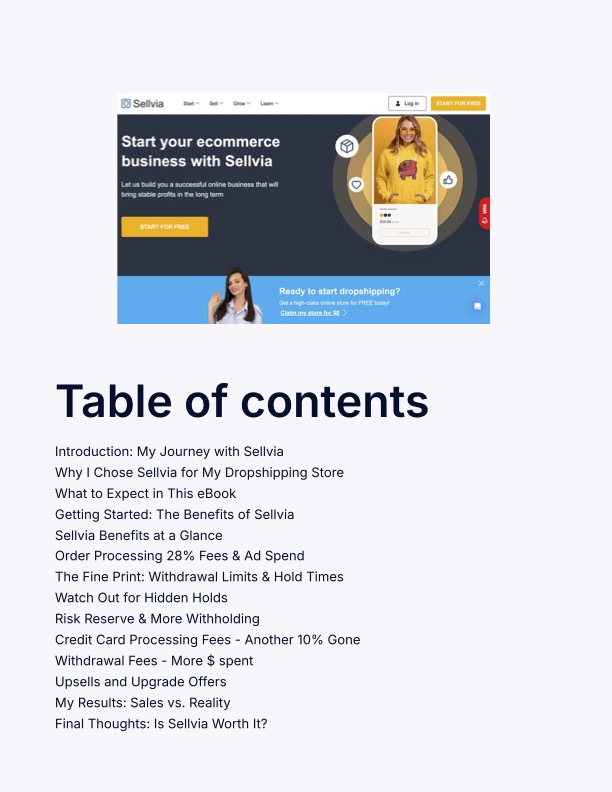 My Sellvia Experience - The Real Costs Behind the 14-Day Free Trial - Image 2